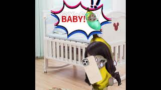 BANANA CAT 🍌🐱 BABY IS KIDNAPPED AND MOM IS A COP 👮‍♀️ catmemes cat bananacat shorts fyp [upl. by Chari]