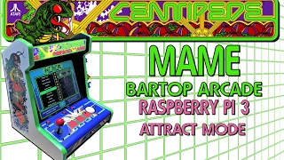 Centipede Bartop Arcade with Raspberry Pi 3 and Attract Mode [upl. by Tessil36]