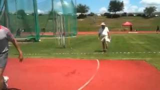 Javelin World Record for over 50 7615m  249ft 10quot by Roald Bradstock [upl. by Hamilton328]