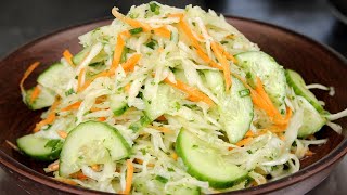 Готовлю каждый день Мой дежурный салат из капусты ОЧЕНЬ ВКУСНЫЙ и простой рецепт Вкусные Советы [upl. by Kerred108]