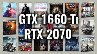 GTX 1660 Ti vs RTX 2070 Benchmarks  Gaming Tests Review amp Comparison  53 tests [upl. by Aveer619]