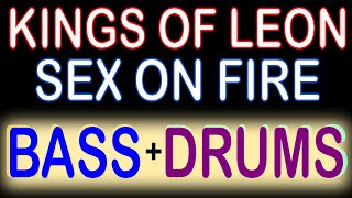 Kings Of Leon  Sex On Fire Guitar Backing Track with Karaoke Lyrics [upl. by Yaral246]