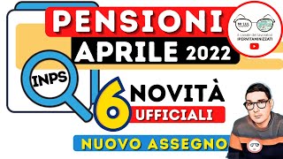 Pensioni APRILE 2022 NUOVO ASSEGNO le 5 Novità IN ARRIVO 💶 ANTICIPI IRPEF MA C’è PROBLEMA DATE [upl. by Ferri564]