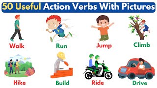 Action Verbs Vocabulary  50 Action Words  Action Verbs Vocabulary in English With Pictures [upl. by Aisinut]