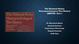 The HalsteadReitan Neuropsychological Test Battery HRNTB Part 1 with Hindi audio [upl. by Leitnahs]