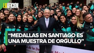 AMLO celebra a medallistas militares en Juegos Panamericanos [upl. by Waugh]