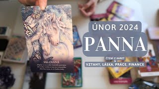 Únor 2024 PANNA  Vztahy amp Láska amp Práce amp Finance tarot vykladkaret barbraspirit [upl. by Aneekal]