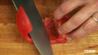 How to Core a Tomato  CHOW Tip [upl. by Ynnus]