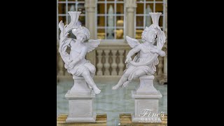 Hand Carved Marble Cherubs Angels and Religious Statues [upl. by Alyson]