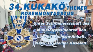 34 Rosenmontagszug Köthen 2024 [upl. by Ecinerev411]