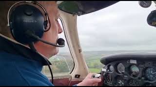 pa28 landing on rainy day [upl. by Ollehcram]