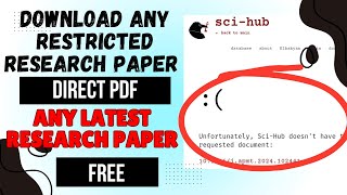 How to Download Research Papers Free [upl. by Rees]