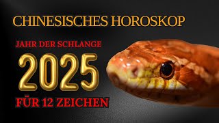 Chinesisches Horoskop für 2025  nach Geburtsjahr  Jahr der Schlange [upl. by Haon]