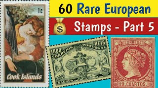 Valuable Stamps Rare European  Part 5  Europe Philately Most Popular [upl. by Buddy]