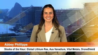 Stocks of the Hour Global Lithium Resources Australian Vanadium Vital Metals DroneShield [upl. by Jami]