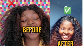 HOW TO  RESTORE  REVIVE OLD CURLY WIG stop matted Hair with crazy shedding [upl. by Arocat]