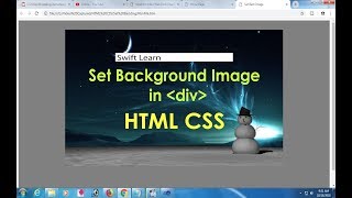 How to add background image in div in HTML using CSS [upl. by Ylliw]