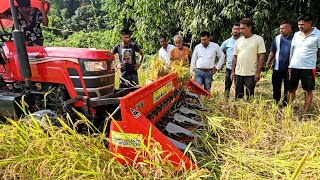 New reaper binder machine testing video  Harvester  Reaper binder testing video  New Reappear [upl. by Enrol305]