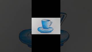 How to draw a cup plate shorts cupplatedrawing cup art easydrawing [upl. by Malachy]