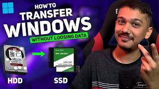 Transfer Windows From HDD to SSD Without Loosing Apps amp Data FREE [upl. by Macmullin]