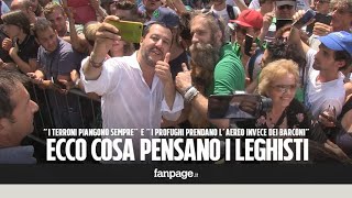 La Lega a Pontida molti ancora contro il sud quotI terroni piangono solo mentre noi lavoriamoquot [upl. by Alison]