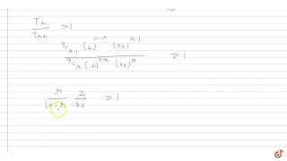 Find numerically greatest term in the expansion of 2  3 x9 when x  32 [upl. by Aniretac29]