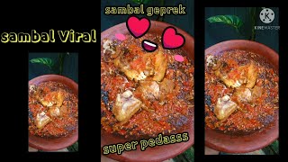 cara membuat Sambal super pedes sambal viral  sambal geprek resep 05 [upl. by Relly]