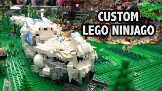 Custom LEGO Ninjago Village and Train  Bricks Cascade 2018 [upl. by Eimmelc]