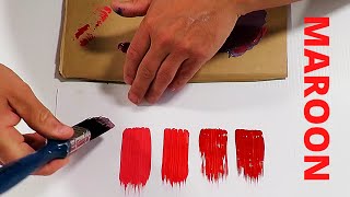 How To Make Maroon Color With Paint Fast And Easy [upl. by Publus]