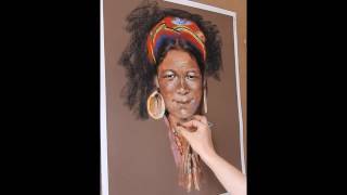 soft pastel portrait demonstration by Nathalie JAGUIN [upl. by Paugh984]