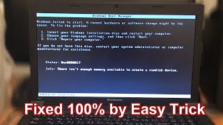 how to Easily Fix the 0xc0000017 Error When Installing Windows [upl. by Hube]