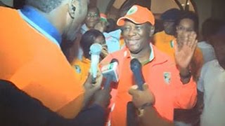 RTI CAN 2015 le président Allassane Ouattara réagit après le match Côte dIvoire Ghana [upl. by Cristoforo]