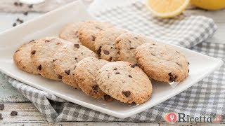 Biscotti integrali con gocce di cioccolato  Ricettait [upl. by Ellebyam]