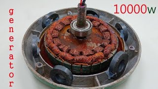 turn a big fan coil into 240v 10000w electricity generator to power your home [upl. by Kaenel514]