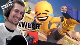 xQc gets rolled in Smash by a 😂 emoji sniper [upl. by Gregson]