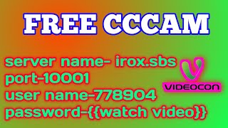 free cccam videocon cline free cline  2024 free cccam1 month free cccam [upl. by Theda]