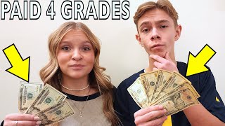 GETTING PAID FOR FIRST HIGH SCHOOL REPORT CARDS 🏫 WHO GOT THE WORST GRADES [upl. by Airamas]