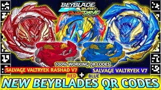 SALVAGE VALTRYEK V7 QR CODE  SALVAGE VALTRYEK RASHAD V7 QR CODE  100 WORKING BEYBLADE QUAD DRIVE [upl. by Mendel]