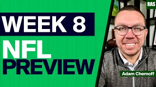 NFL Week 8 Game Previews amp Picks  Sports Betting Insights with Adam Chernoff [upl. by Filiano394]