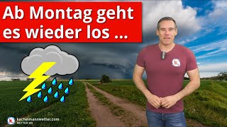 Wetterwechsel mit Regen Gewitter und Luftmassengrenze nächste Woche [upl. by Mita553]