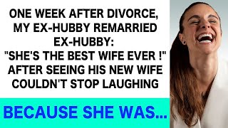 My ex husband remarried a week after our divorceSeeing his new wife I burst into laughter [upl. by Ziagos]