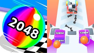 Ball Run 2048 vs Jelly Run 2048  Satisfying ASMR Gameplay All Level androidios P6 [upl. by Jaworski]