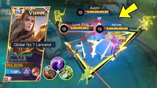 WTF DAMAGE  LANCELOT NEW BEST 1 HIT BUILD TUTORIAL 2023 [upl. by Nylrahs]