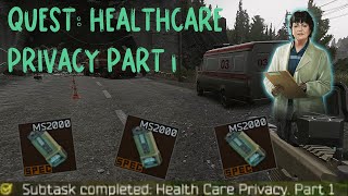 QUEST HEALTHCARE PRIVACY PART 1  ESCAPE FROM TARKOV  THERAPIST TASK [upl. by Phebe30]