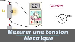 Mesurer une tension électrique 💡  Utilisation du Voltmètre  Physique  Collège  Lycée [upl. by Ardnohs234]