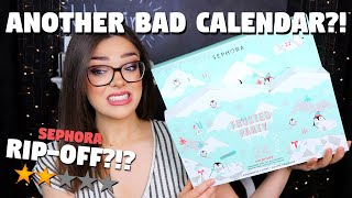 Another yearanother BAD Sephora Advent Calendar Frosted Party 2019 Advent Calendar Unboxing [upl. by Narmak]