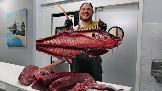 Butcher 100 POUND TUNA [upl. by Rafiq]