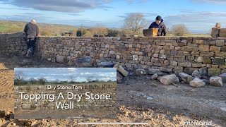 Dry Stone Walling  Topping A Dry Stone Wall Time Lapse [upl. by Arsuy]