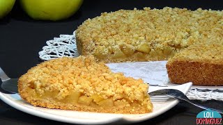 TARTA CRUJIENTE DE MANZANA – APPLE CRUMBLE PIE Recetas paso a paso tutorial Loli Domínguez [upl. by Esineg]