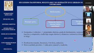 Seminario  Mecs transitorios moleculares y de generación en el liberado de fármacos controlados [upl. by Cohe]